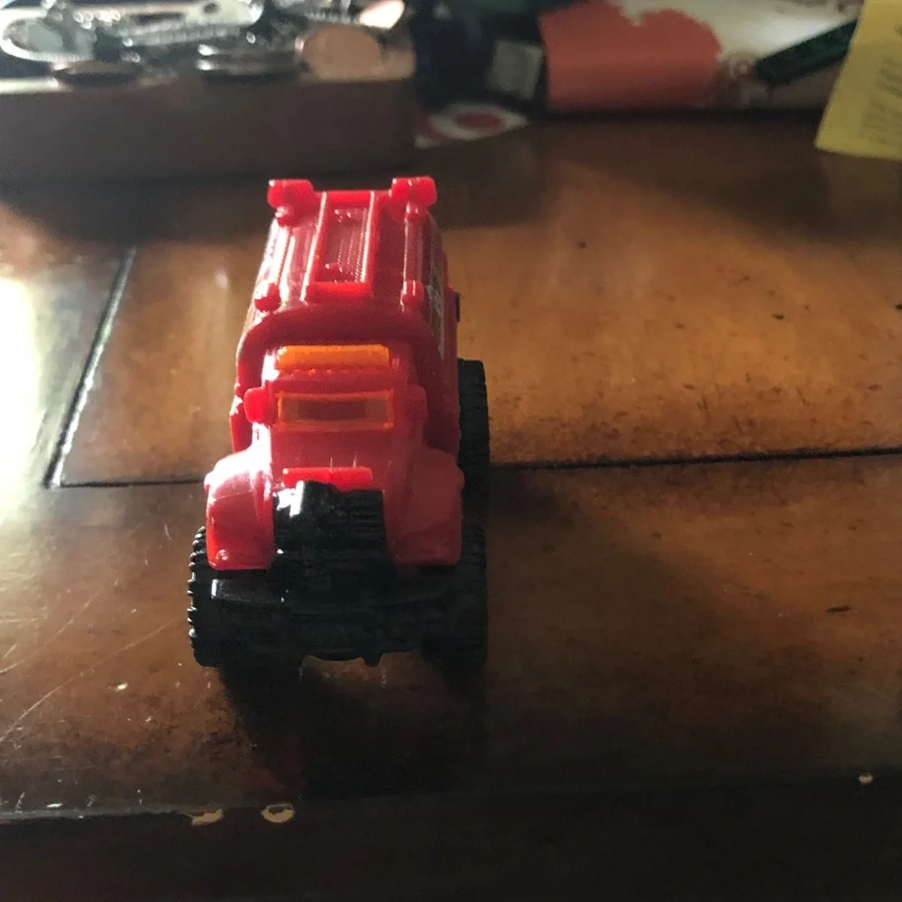 Red Kids Toy Truck - Compact Plastic Vehicle